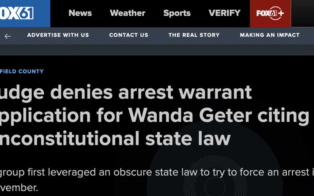 FVF Featured On Fox 61: Latest On Investigation Into Bridgeport’s Wanda Geter-Pataky